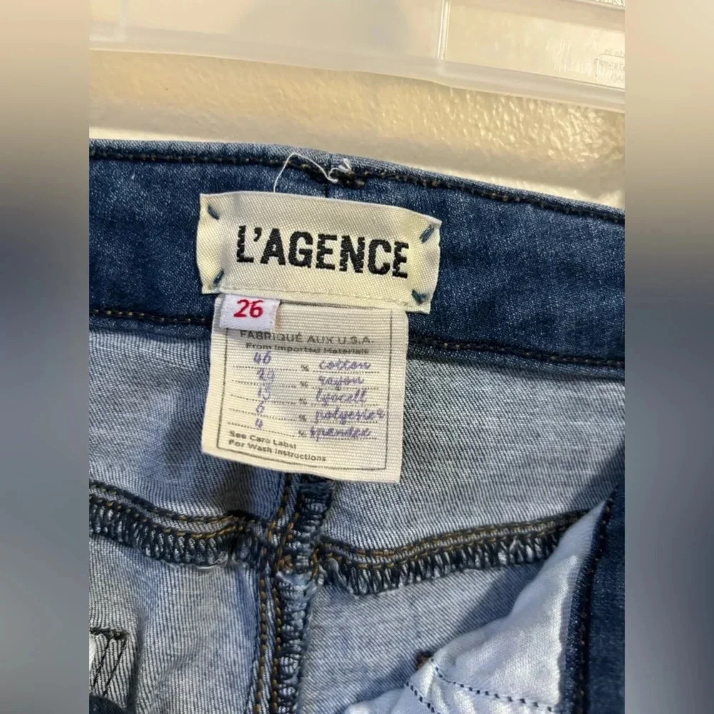 L’AGENCE Margot Jean Skinny High Rise Light Vintage Size 26 - Picture 8 of 15